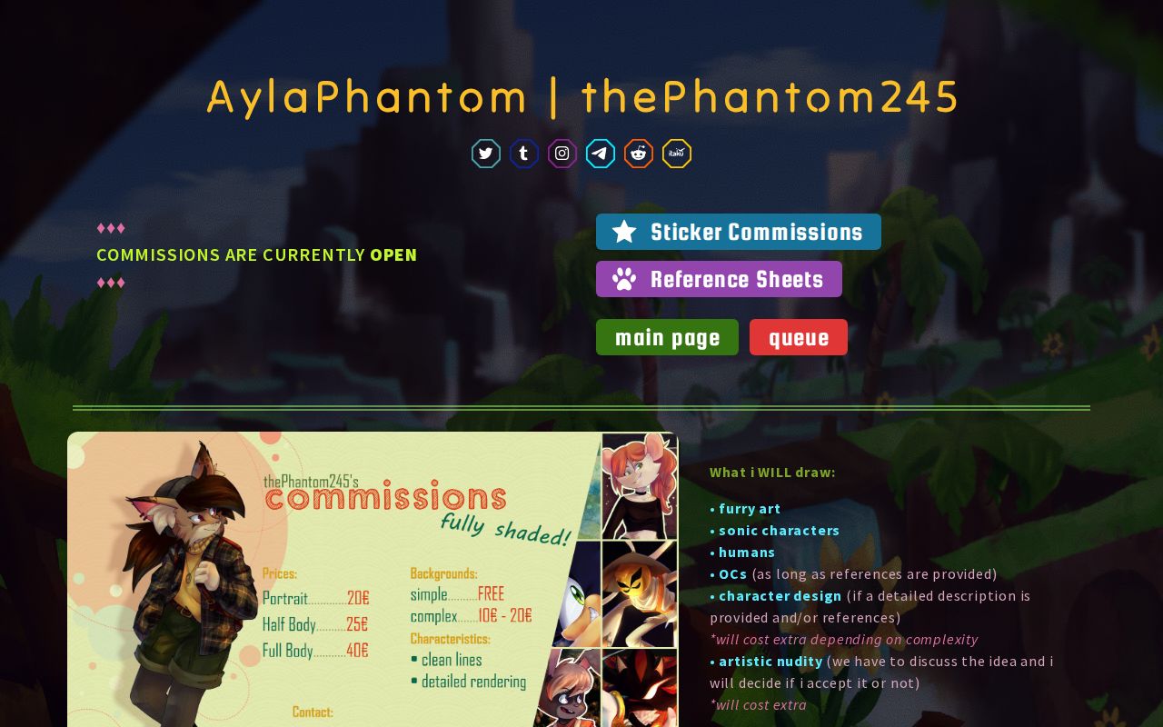 AylaPhantom's Commission Info