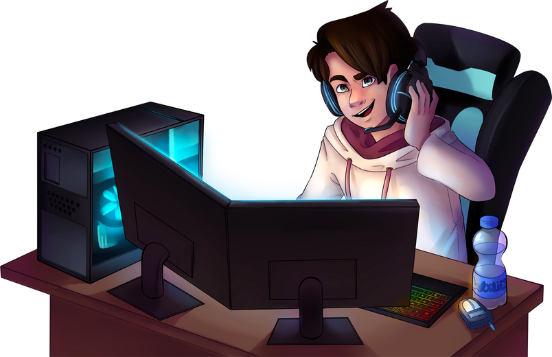 commission • fully shaded • half body + props