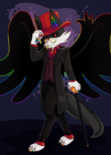commission • pointy style • full body • simple background