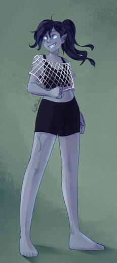 request • colored sketch • full body