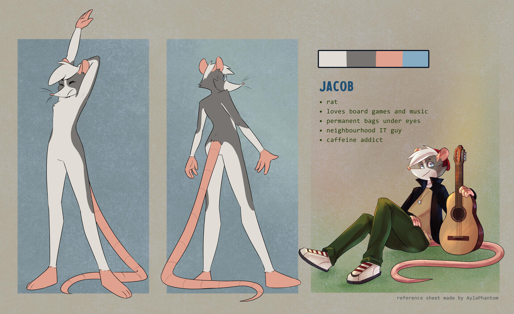 different poses + extra illustration + props